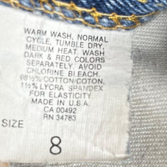 Lee High Waisted Denim Shorts Womens Size 8 Raw Hem - Picture 8 of 9